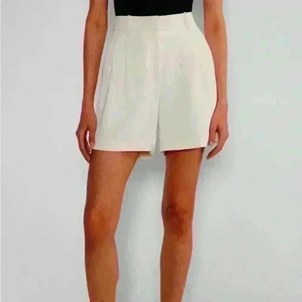Wilfred High Waist White Tailored Shorts